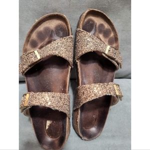 Birkenstock Birki's Sydney Sparkly Gold Sandal